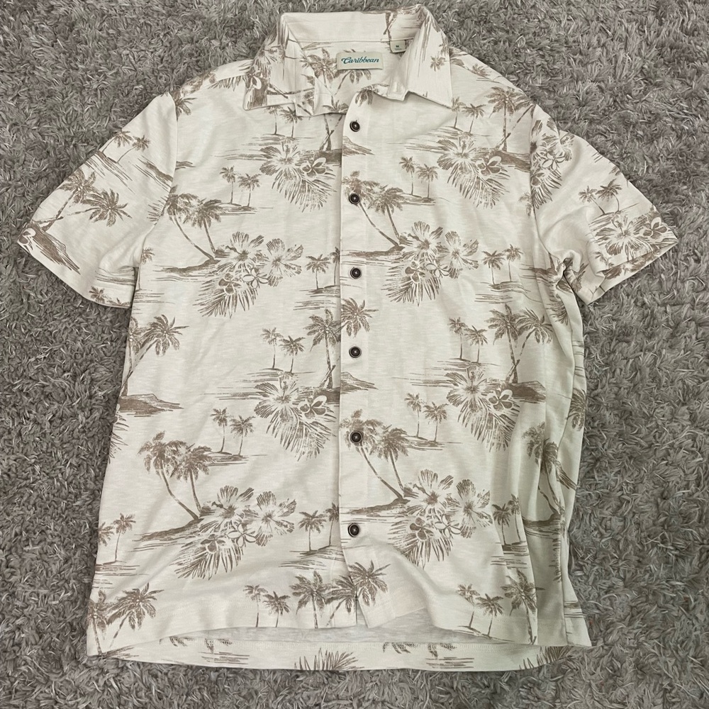 Caribbean button up tee